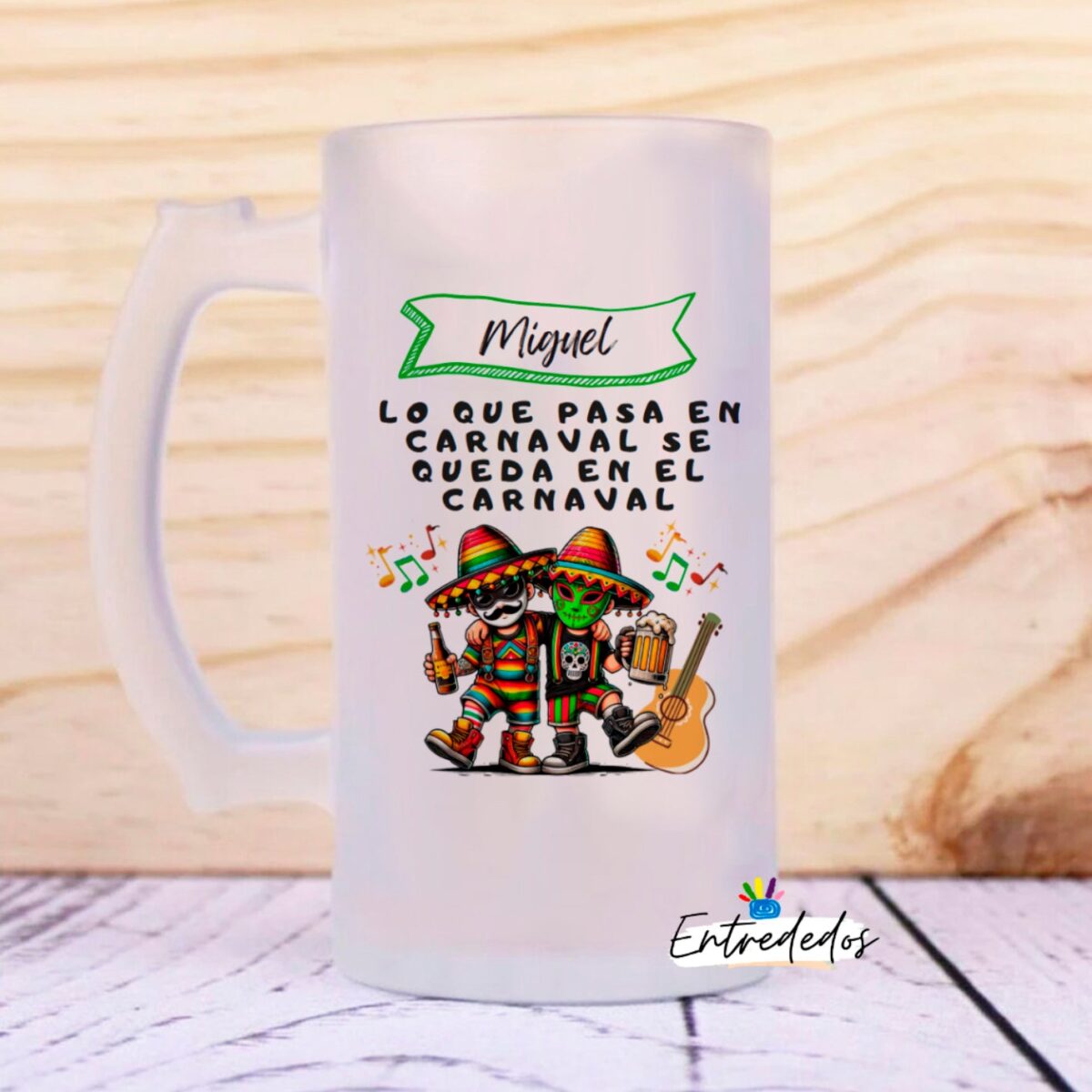 Jarra de cerveza personalizada Carnaval - Imagen 1
