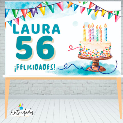 Fondo para mesa para cumpleaños TARTA