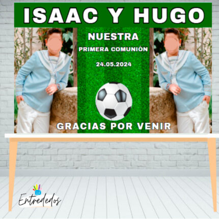 Fondo para mesa dulces FÚTBOL + 2 FOTOGRAFÍAS