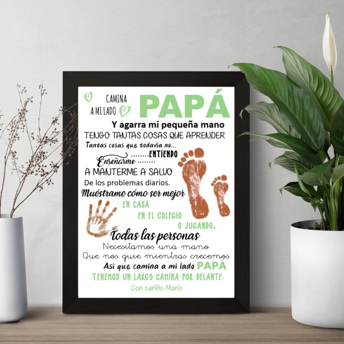 Marco y Lámina camina a mi lado papá - Imagen 3