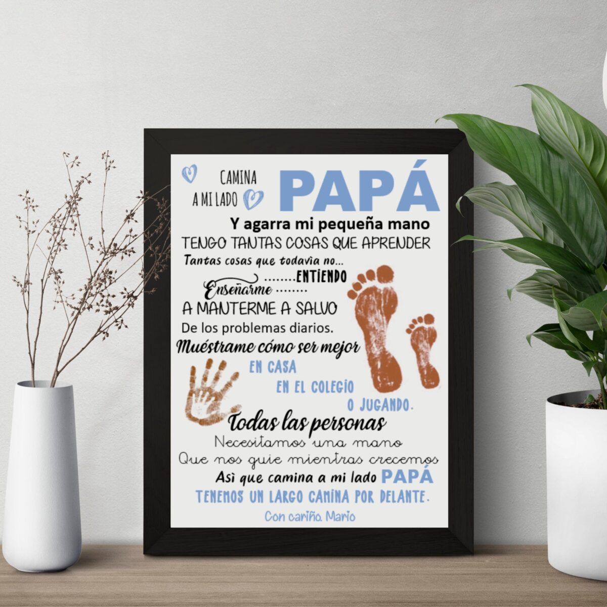 Marco y Lámina camina a mi lado papá - Imagen 2