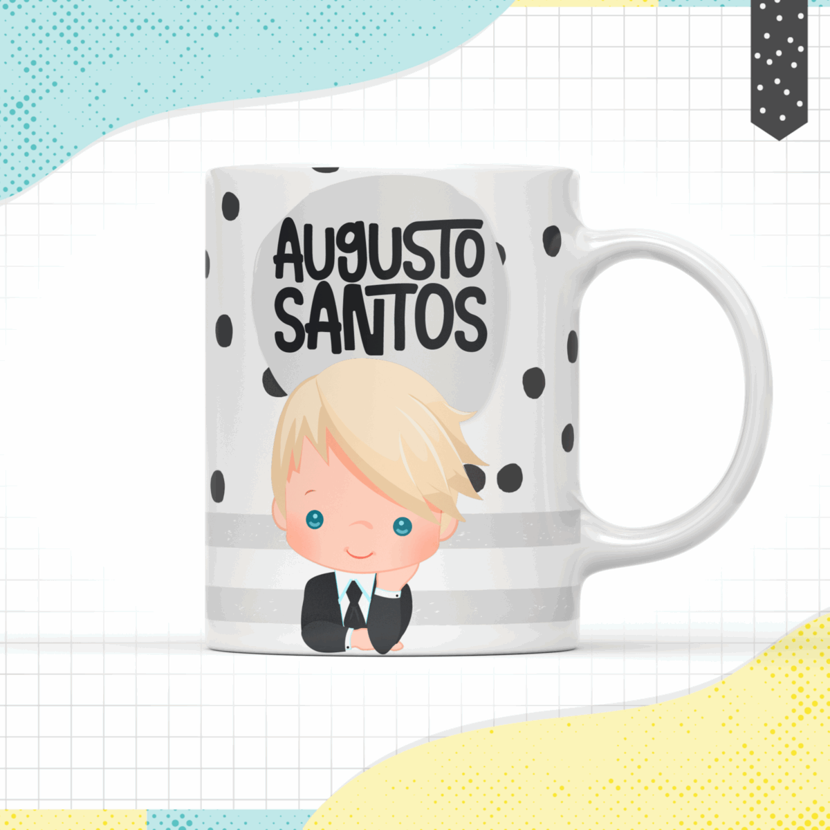 Taza comunión diseño topos - Imagen 2