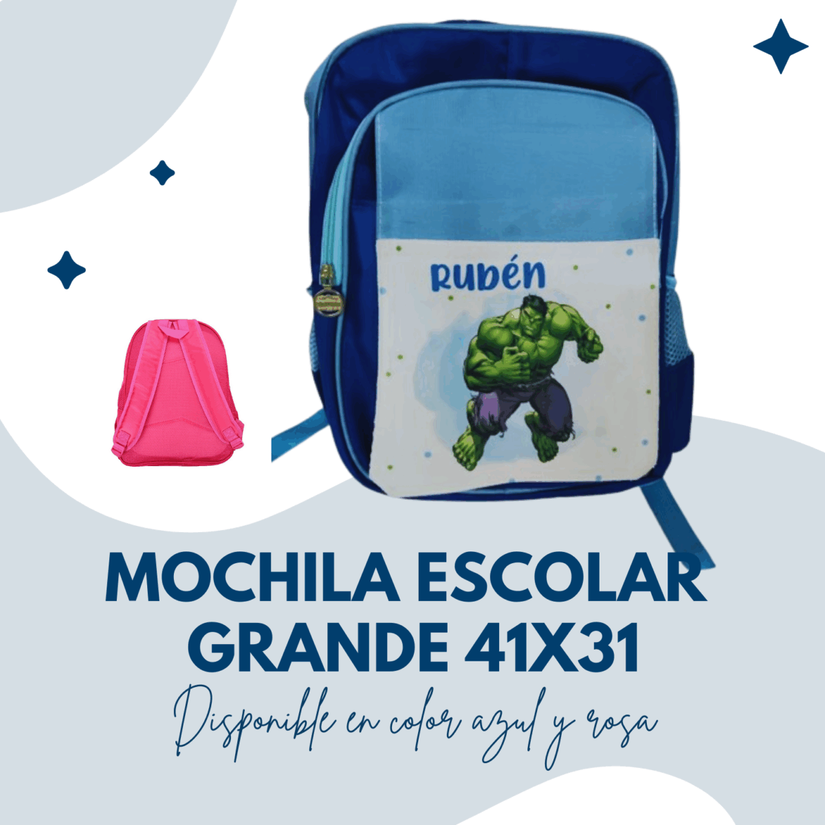 Mochila 41 X 31 Cm Escolar personalizada - Imagen 1