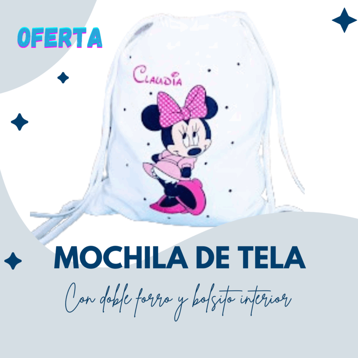 Mochila personalizada de tela "GUARDERIA" - Imagen 1