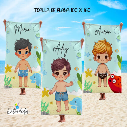 Toalla personalizada para niño DISEÑO MARINERO