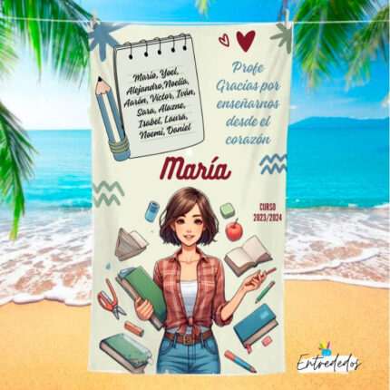 Toallas personalizadas a Full Print  PARA PROFESORA 5