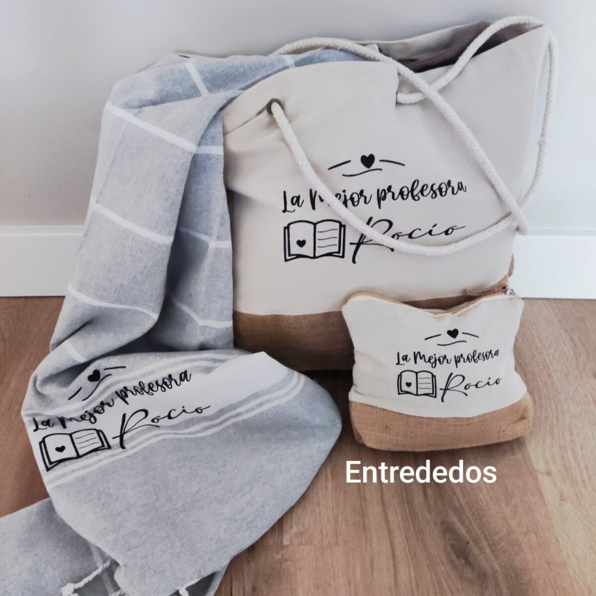 Kit  regalo profesor (bolsa Playa+ botella+ toalla pareo +neceser) - Imagen 9