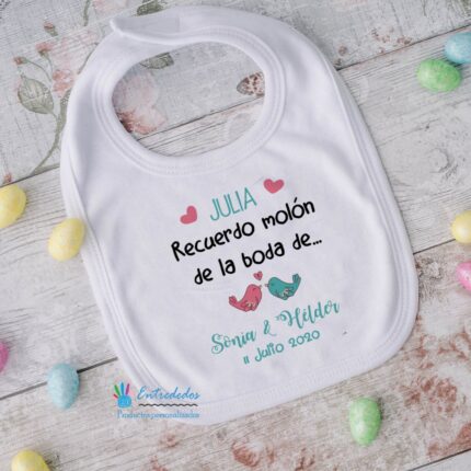 Baberos personalizados "BODAS" PAJARITOS