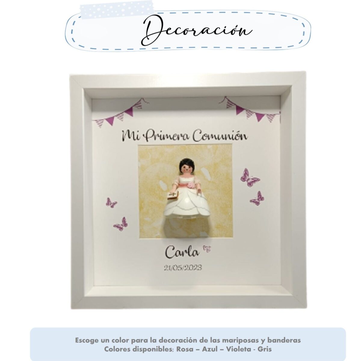 Cuadro Playmovil  primera comunión NIÑA - Imagen 3