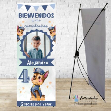 Banner para niños con diseño PATRULLA CANINA
