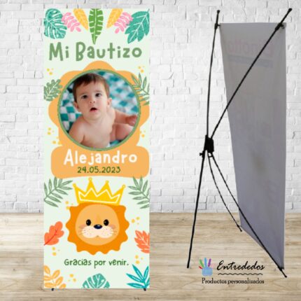 Banner para niños LEÓN TROPICAL