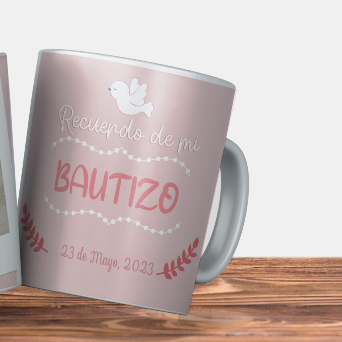 Taza bautizo o baby shower personalizada Elena - Imagen 3