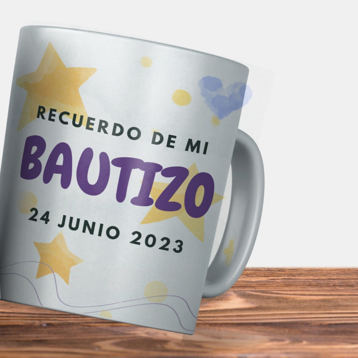 Taza bautizo o baby shower Bruno - Imagen 3