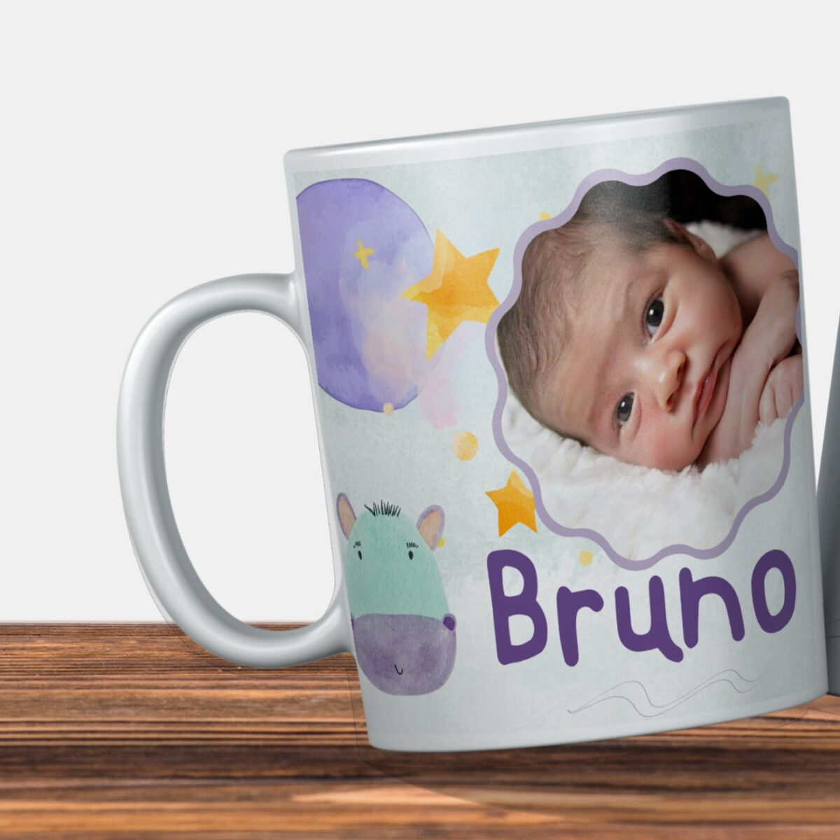Taza bautizo o baby shower Bruno - Imagen 2