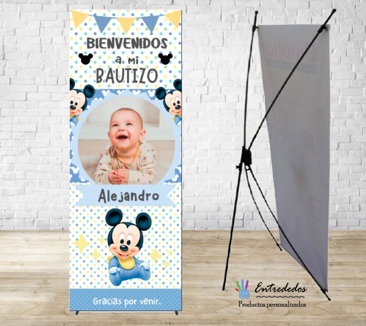 Banner para niños MICKEY BEBÉ - Imagen 1