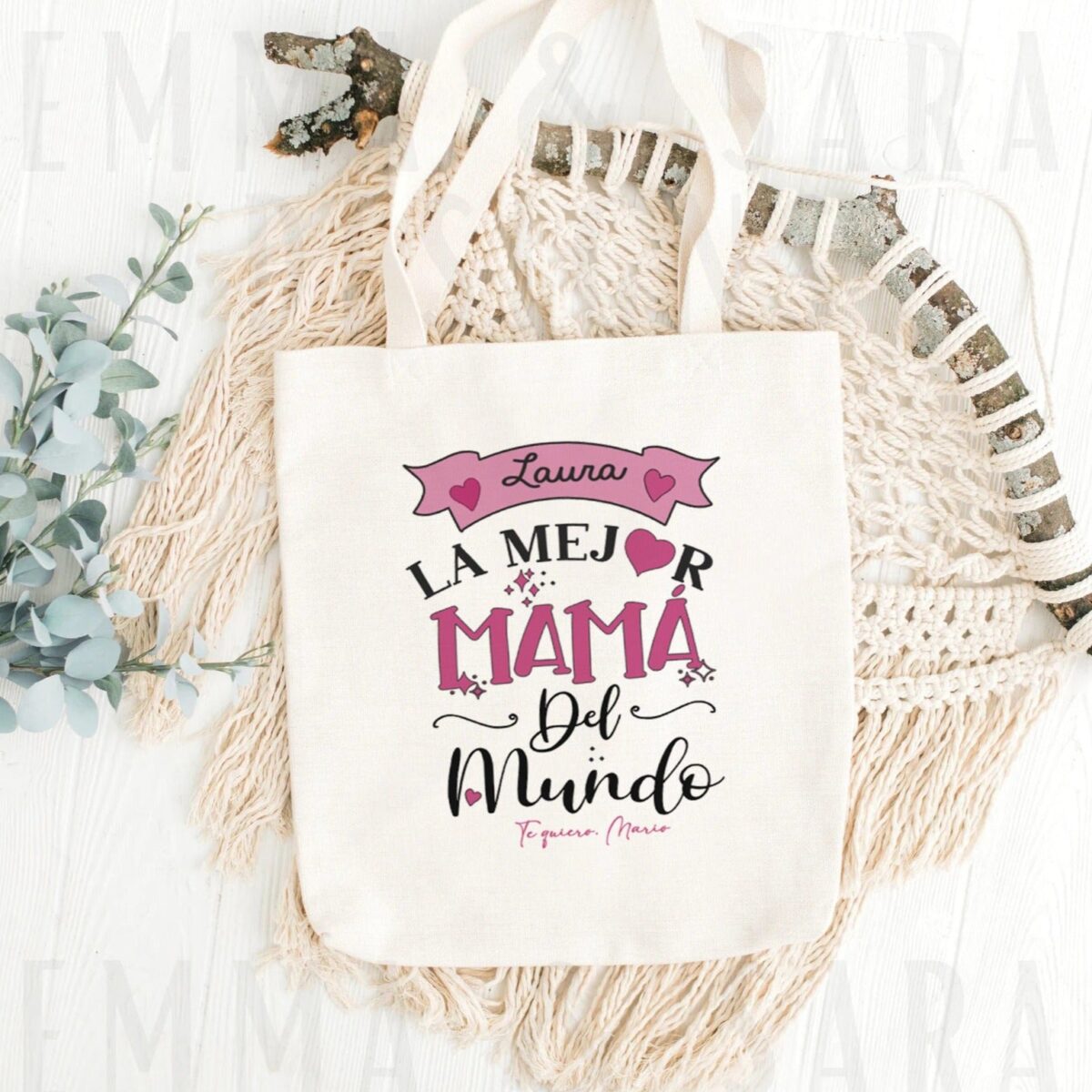 Bolsa tote bag la mejor mamá del mundo - Imagen 1