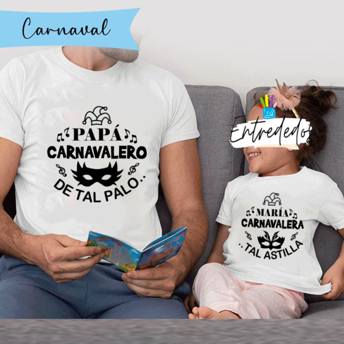 Camiseta papá diseño CARNAVAL - Imagen 1