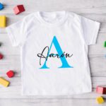 Camiseta Infantil Manga Larga Personalizada – Inicial y Nombre