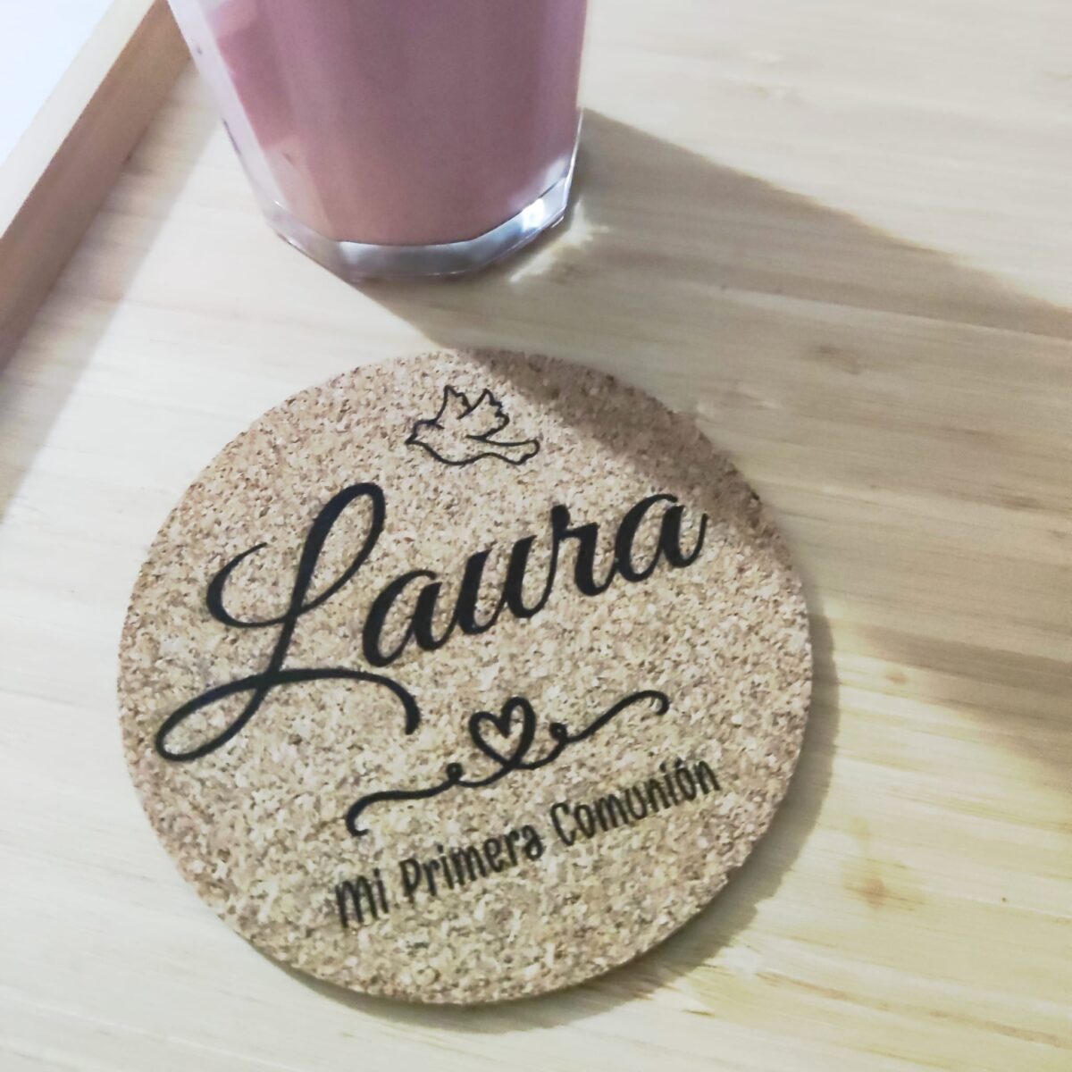 Posavasos de corcho natural personalizado - Imagen 3