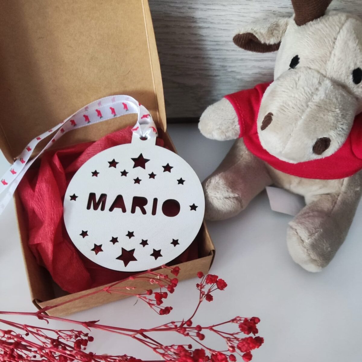🎄 Bola madera personalizada 🎄 Estrellitas con nombre - Imagen 6