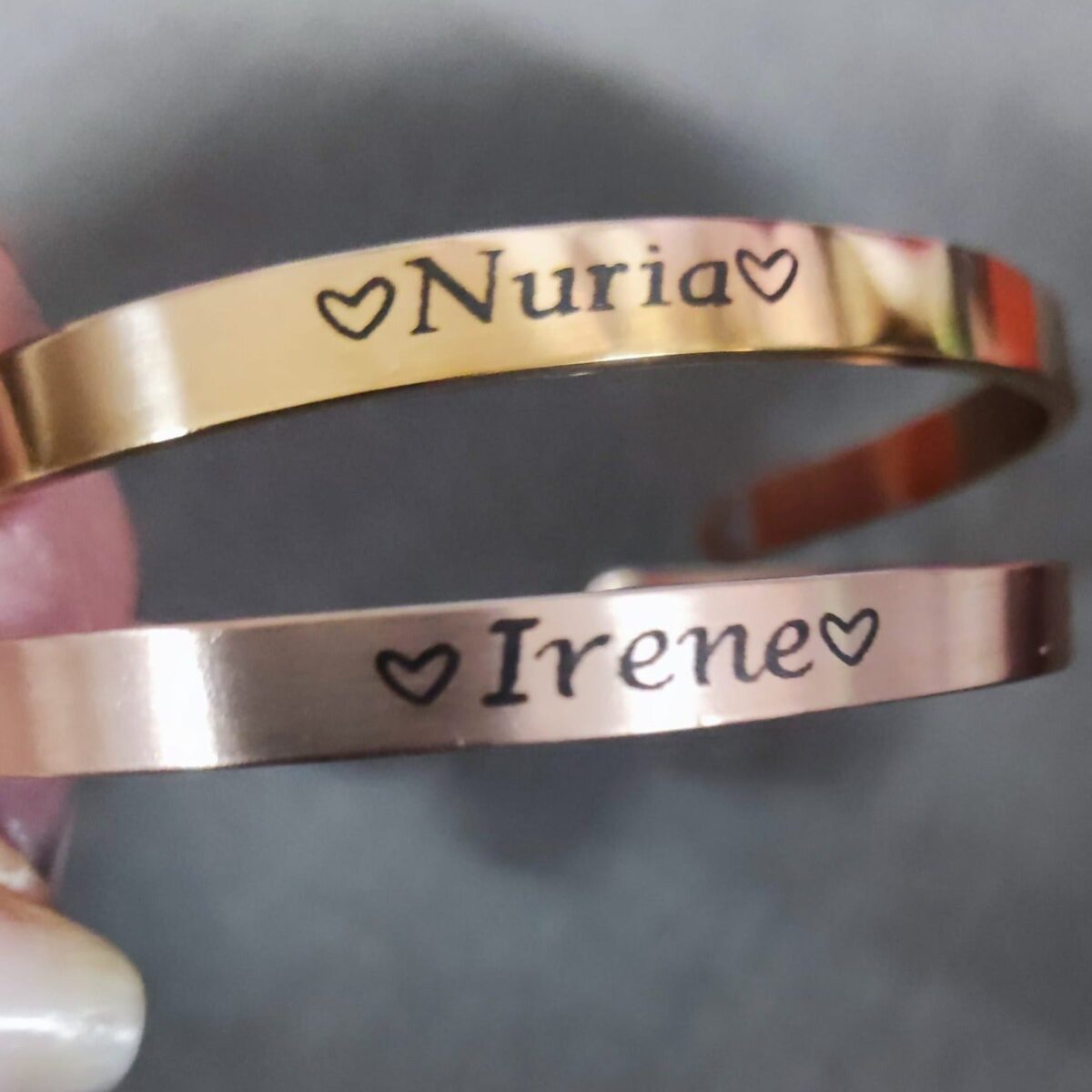 Brazalete o pulsera de acero inoxidable PLATA - Imagen 2