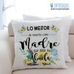 Cojín personalizado para madre o abuela querida (🚚 Incl.)