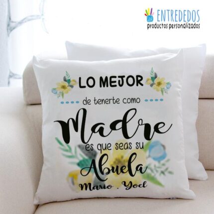 Cojín personalizado para madre o abuela querida