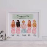 Marco y Lámina para Damas de Honor con vestido