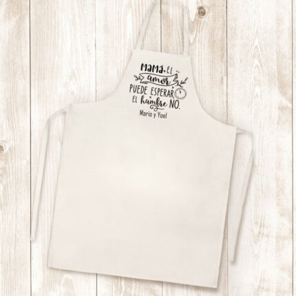 Delantal Personalizado "El Amor puede Esperar"– Regalo Único para Cocineros