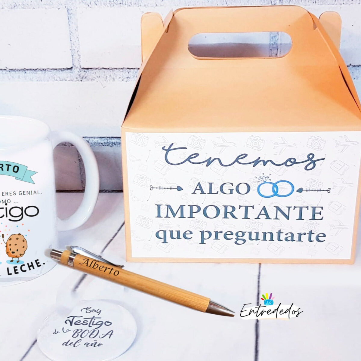 kit regalo testigos con diseño" eres la leche" o"eres la pera limonera" - Imagen 1