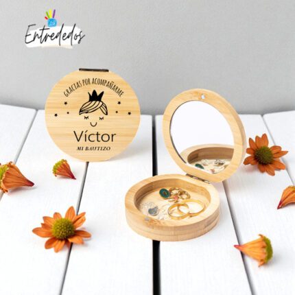 Joyero de Bambú Personalizado – Detalle Natural y Elegante