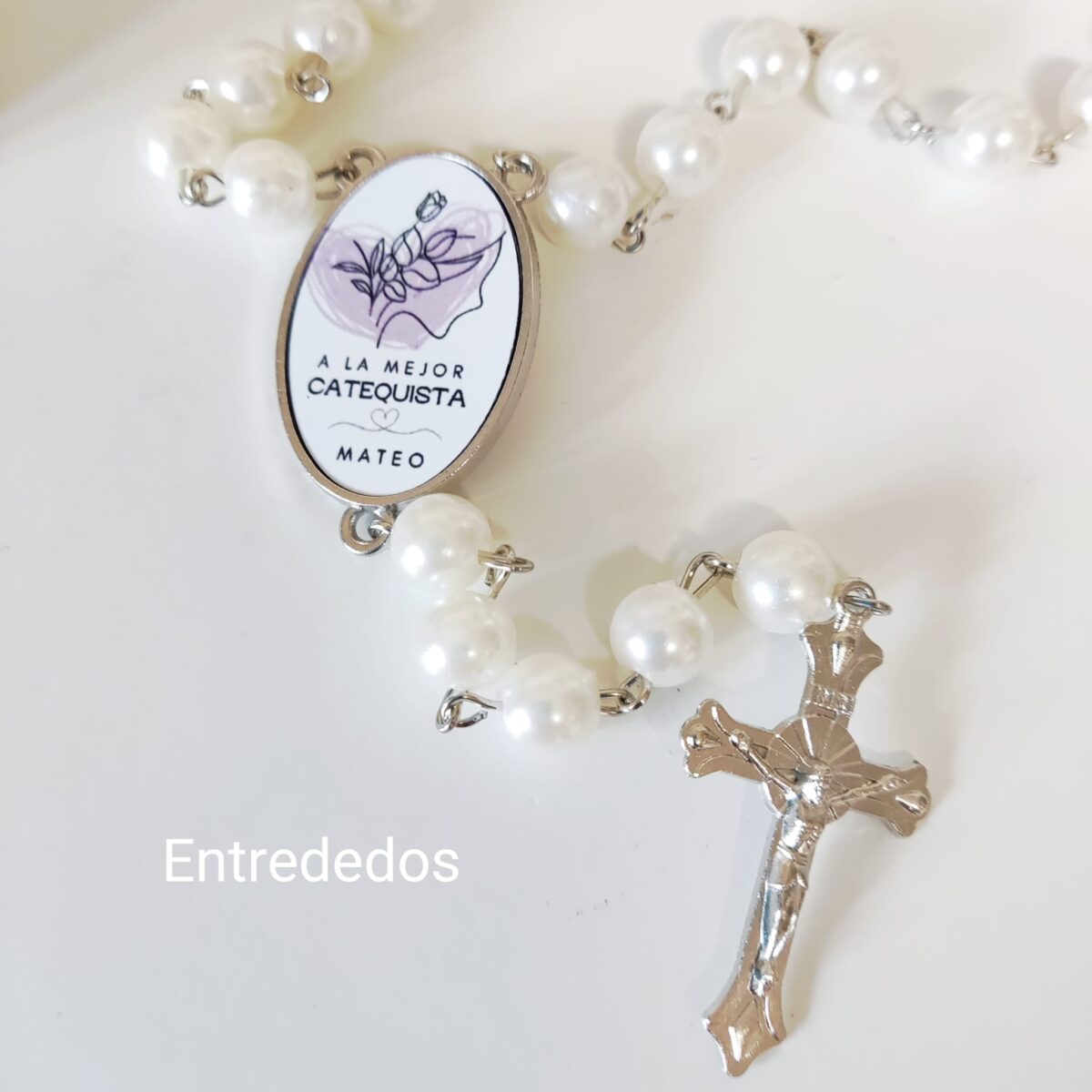 Collar de cuentas de rosario para "CATEQUISTA" - Imagen 1