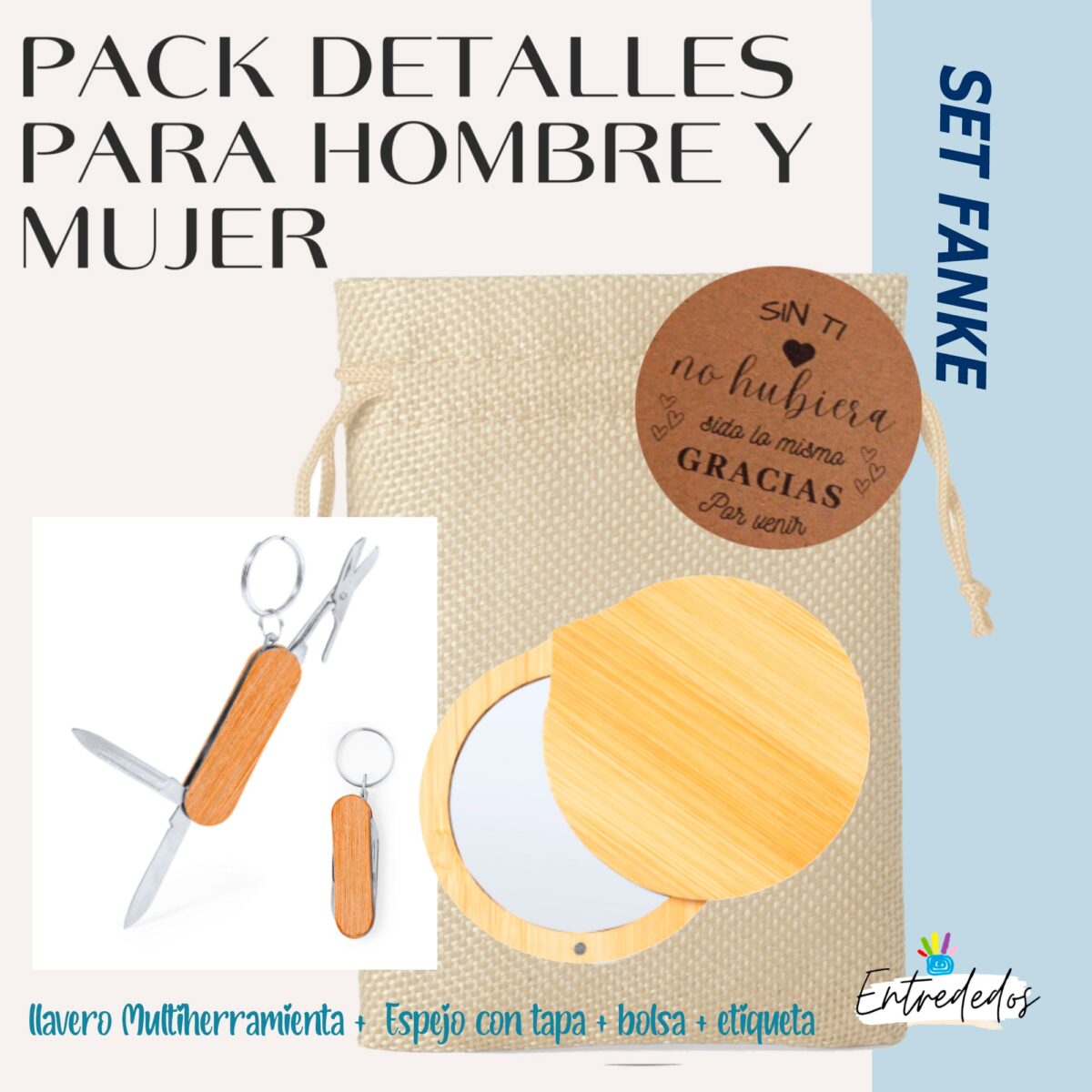 Pack Fanke  Espejo + llavero multierramienta - Imagen 1