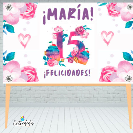 Fondo Perfecto para tu Mesa de Dulces 15 CUMPLEAÑOS