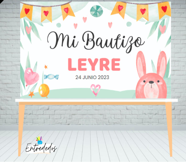 lona10.jpg Fondo Perfecto para tu Mesa de Dulces CONEJITO - Imagen 1