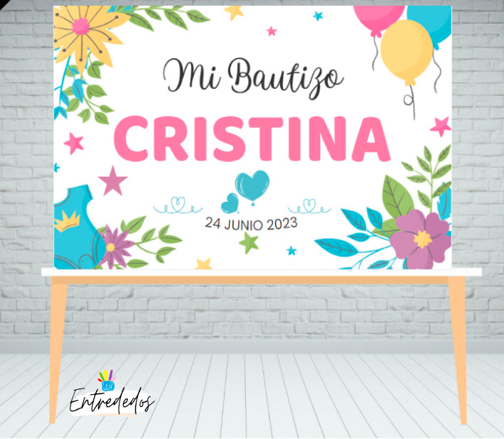 lona8.jpg Fondo Perfecto para tu Mesa de Dulces BODY CON FLORES - Imagen 1