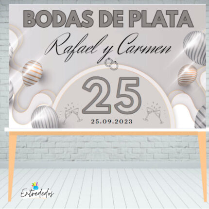 Fondo Perfecto para tu Mesa de Dulces 25 ANIVERSARIO