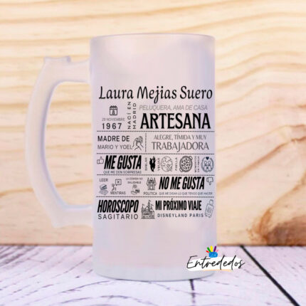 Jarra personalizada "Infografía "