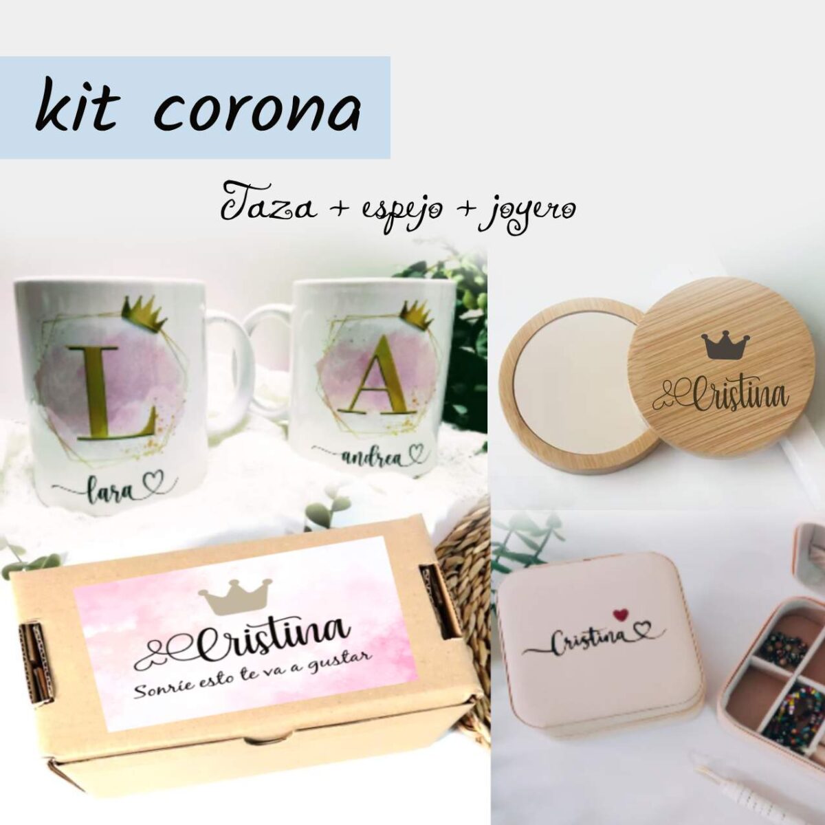 Kit regalo mujer  diseño corona - Imagen 1