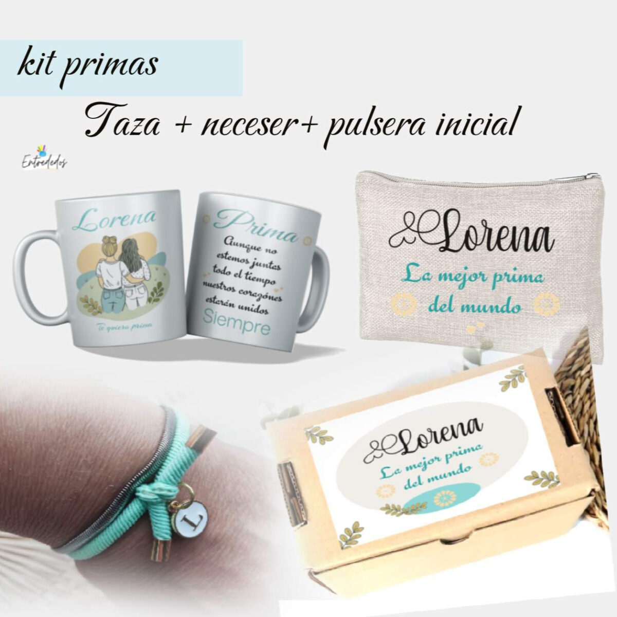 Kit regalo mujer la mejor prima - Imagen 1