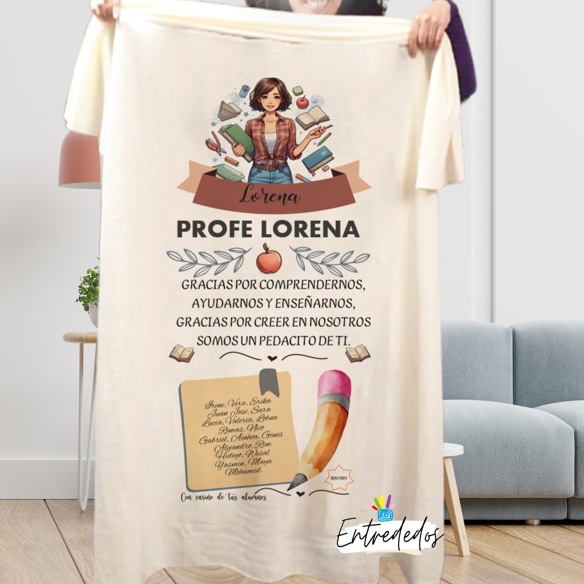 manta3.jpg Manta con Nombre Personalizado – Detalle 2 Único para Profesora - Imagen 1