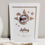 Cuadro Natalicio con detalles en madera Personalizado