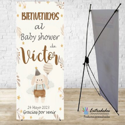 Banner para niños CONEJITO CON GLOBO