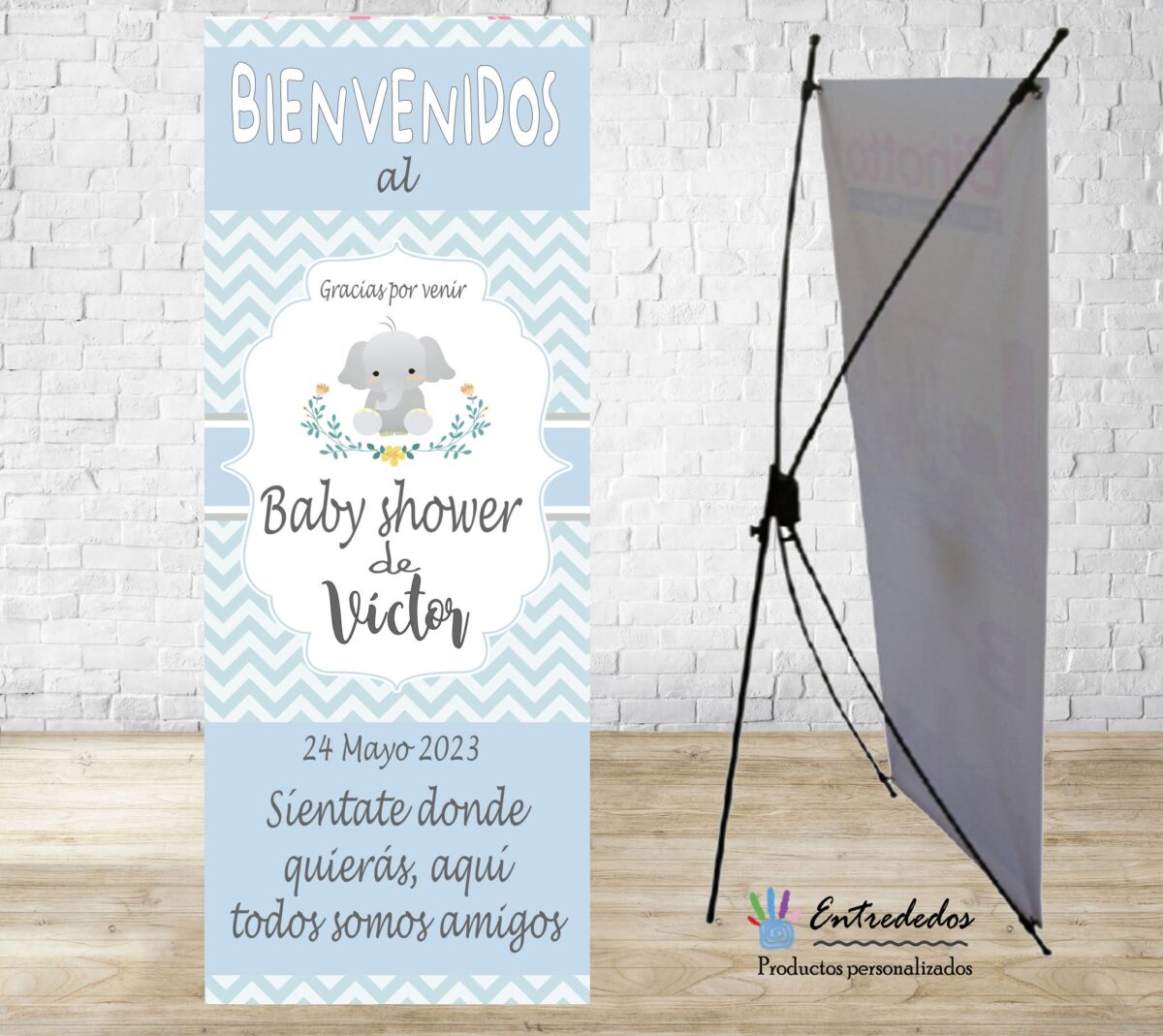 Banner para niños ELEFANTE GRIS - Imagen 1