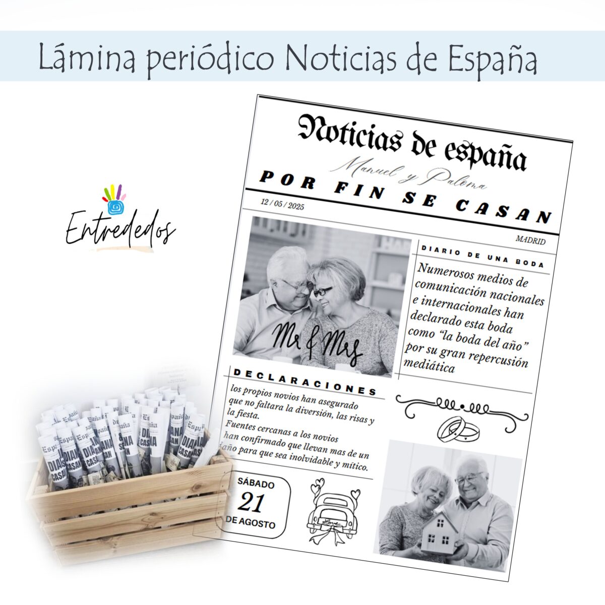 Invitación de boda periódico noticias de España - Imagen 1