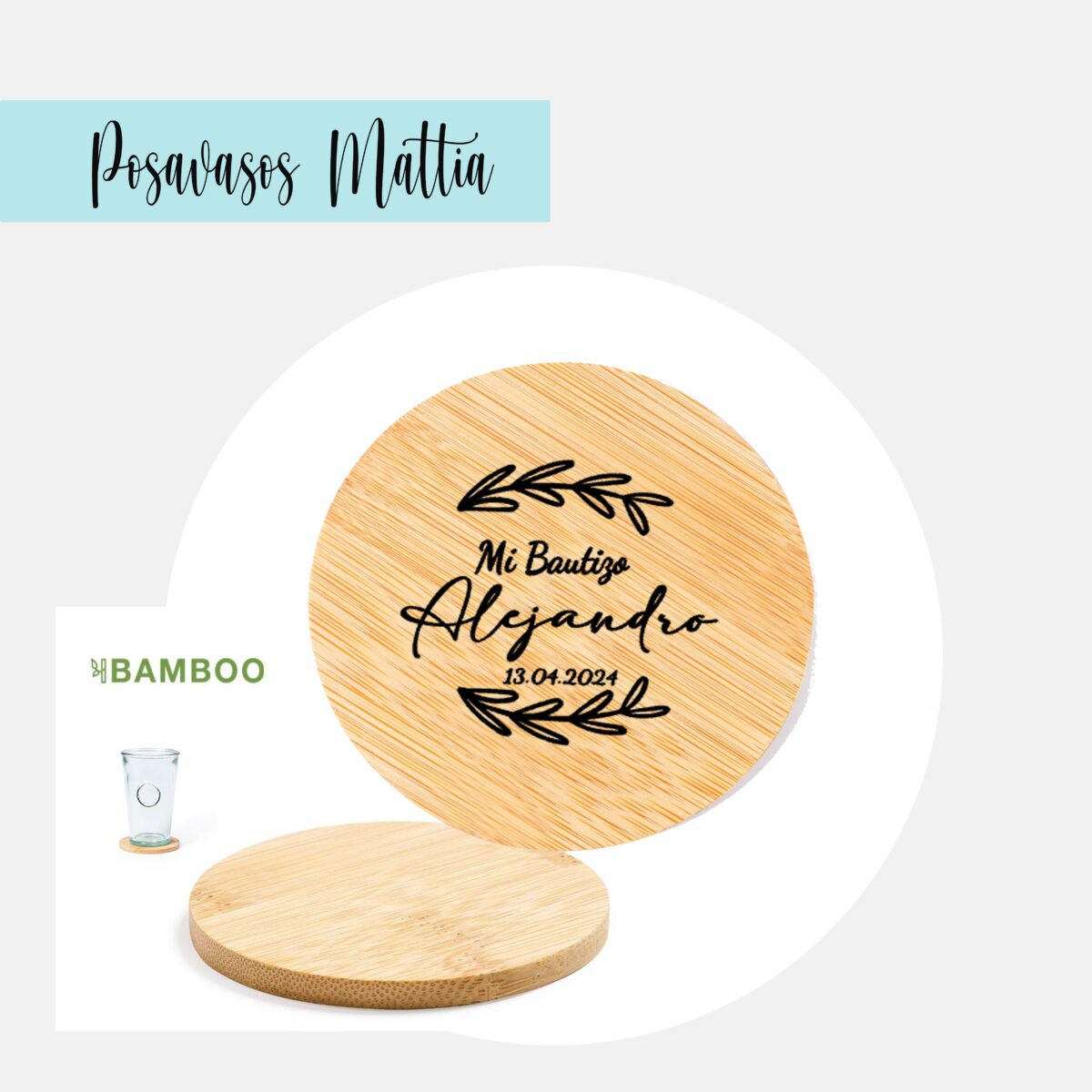 Posavasos de línea nature personalizado - Imagen 2