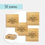 Posavasos de Bambú Personalizados – Set de 4