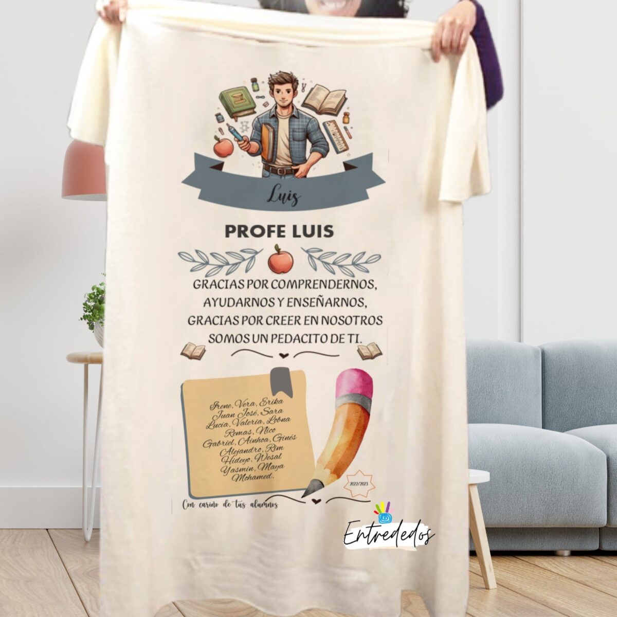 Manta personalizada para PROFESOR - Imagen 1