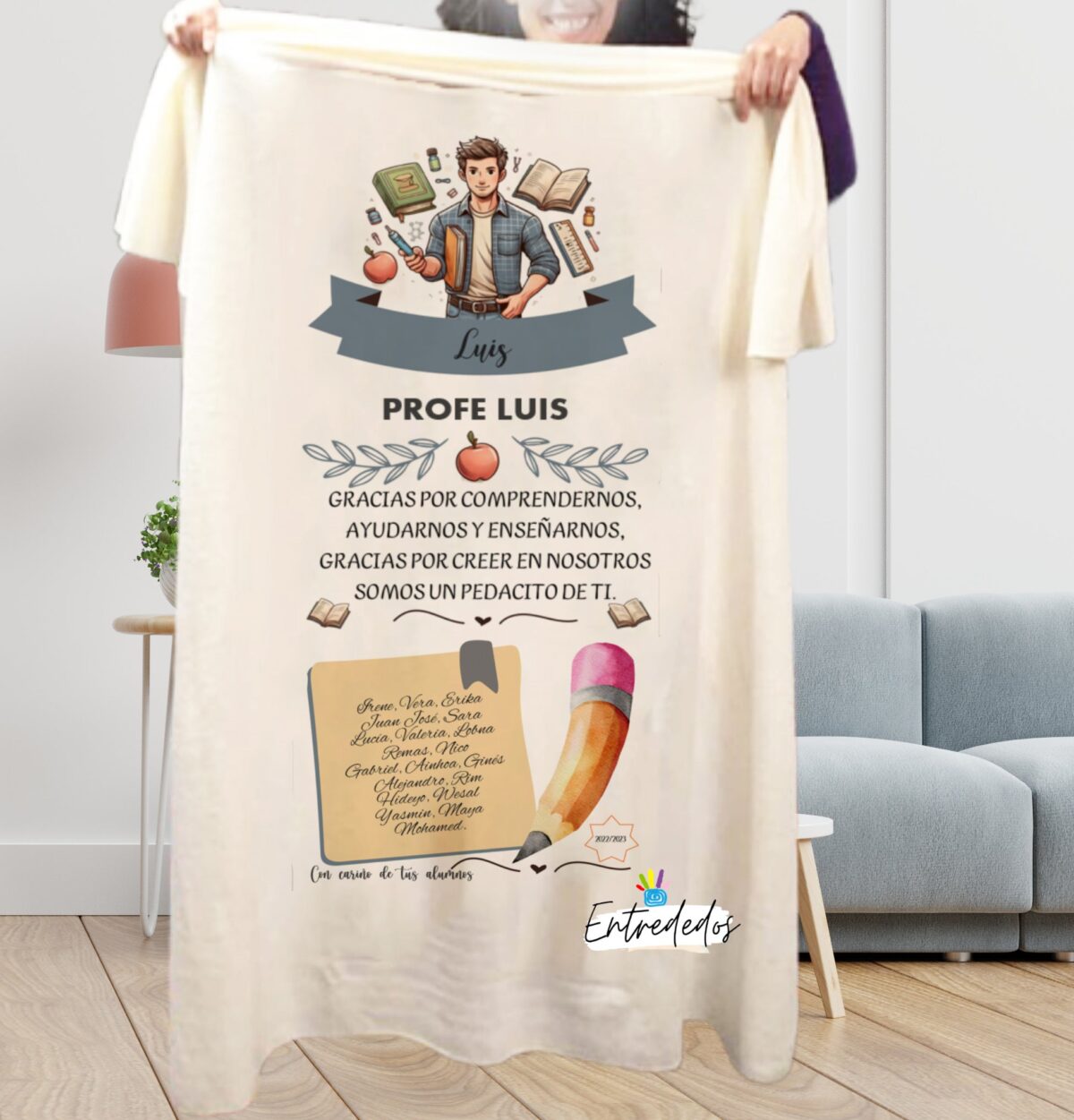 Manta personalizada para PROFESOR - Imagen 2