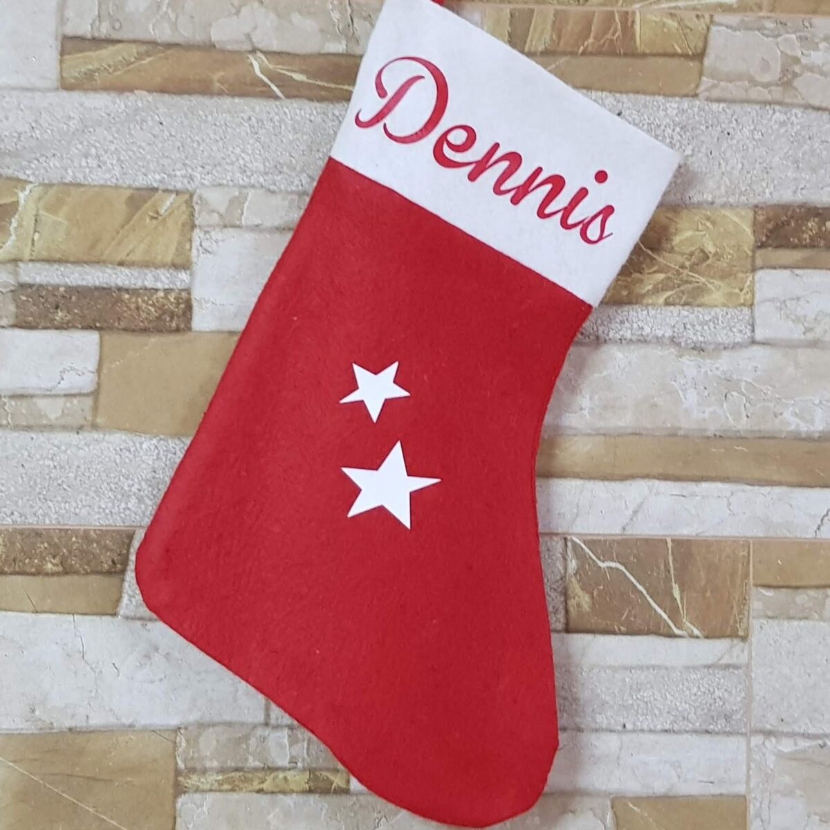 🎄 Calcetín de Navidad personalizado con fotos o nombre solo - Imagen 2